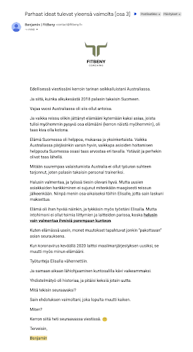 esimerkki fitbeny